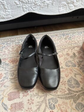Black Mary Jane Strap Flats